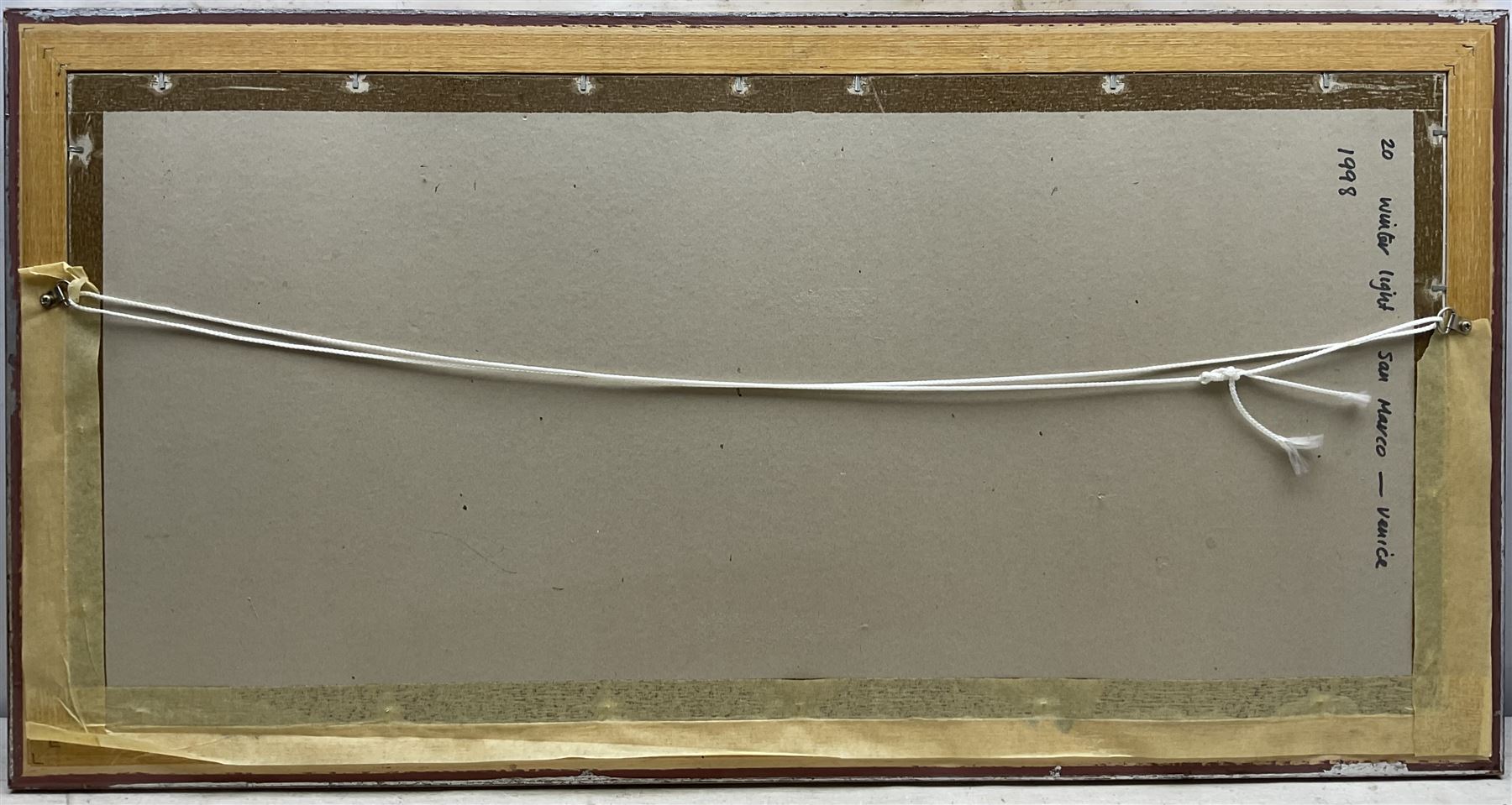 Tony Brummell Smith (British 1949-): 'Winter Light - San Marco Venice', watercolour signed, titled and dated 1998 verso, 26cm x 73cm 