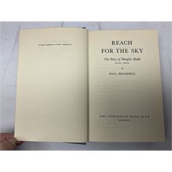 Douglas Bader signature - Reach For The Sky by Paul Brickhill. 1955 Companion Book Club Edition. Signed on the fep and dated 8/10/79.