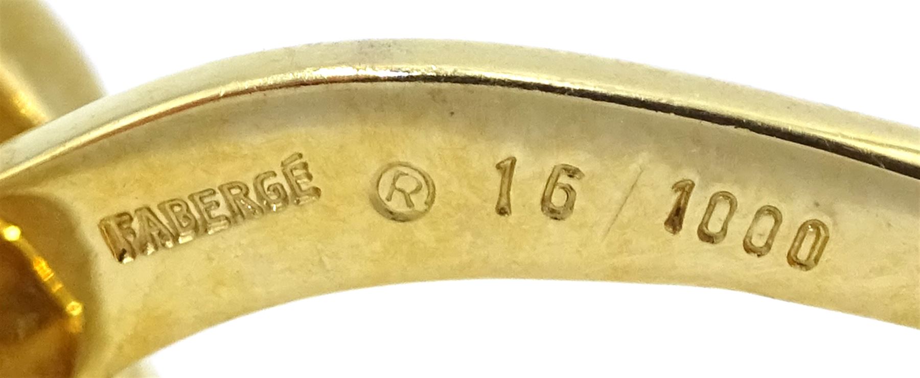 Victor Mayer for Faberge pair of 18ct gold diamond and blue enamel anchor cufflinks, limited edition No.16/1000, stamped 750, boxed with certificate