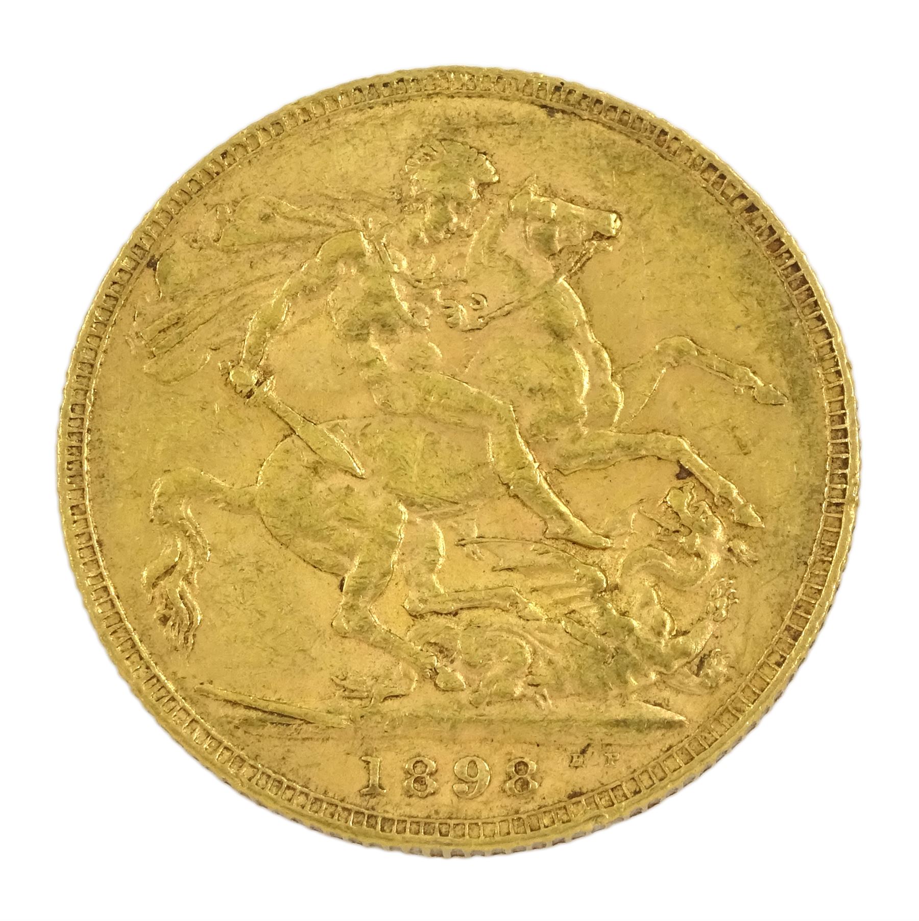 Queen Victoria 1898 gold full sovereign coin