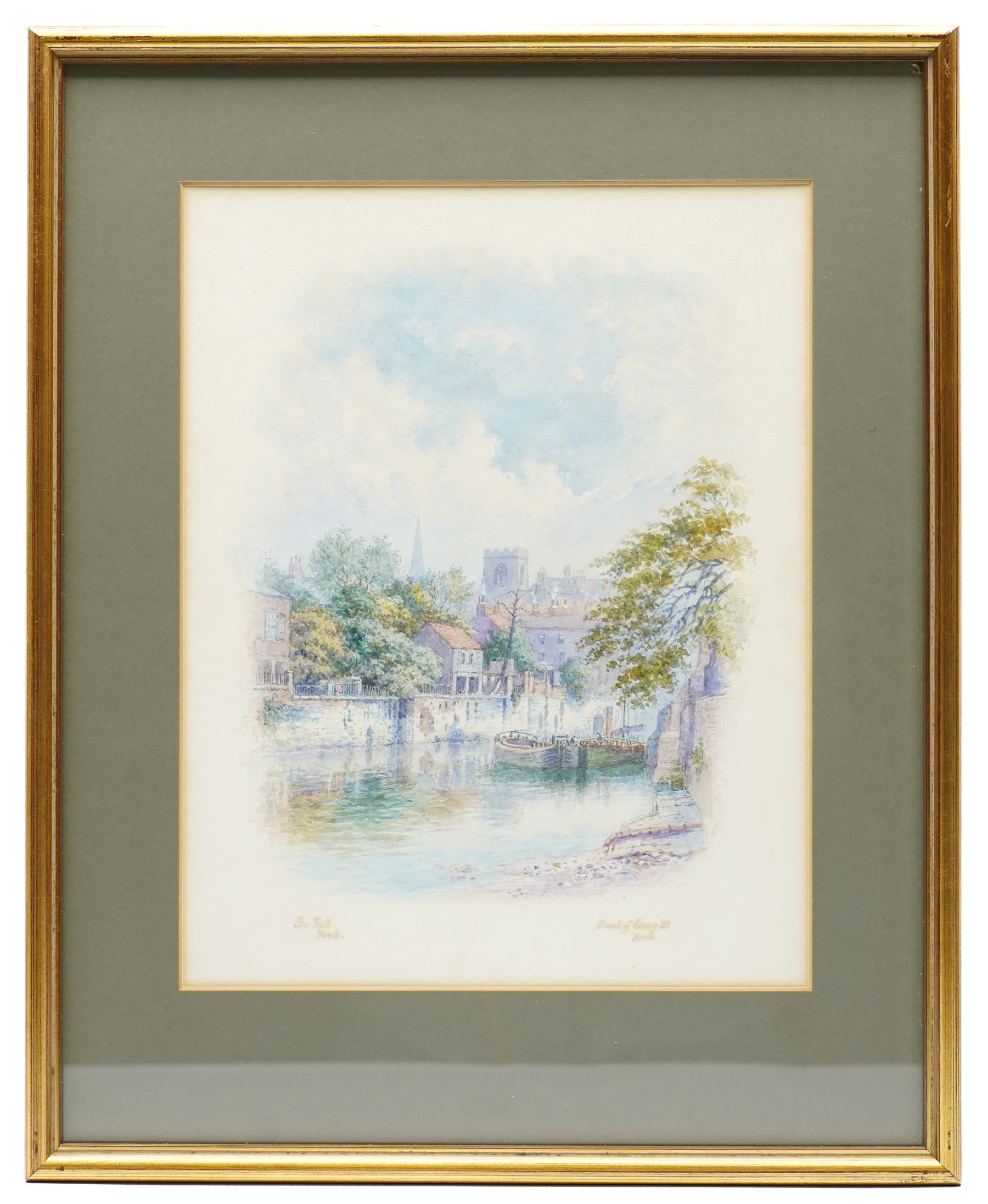George Fall (British 1848-1925): 'Back of Coney St York', watercolour signed and titled 31cm x 24cm