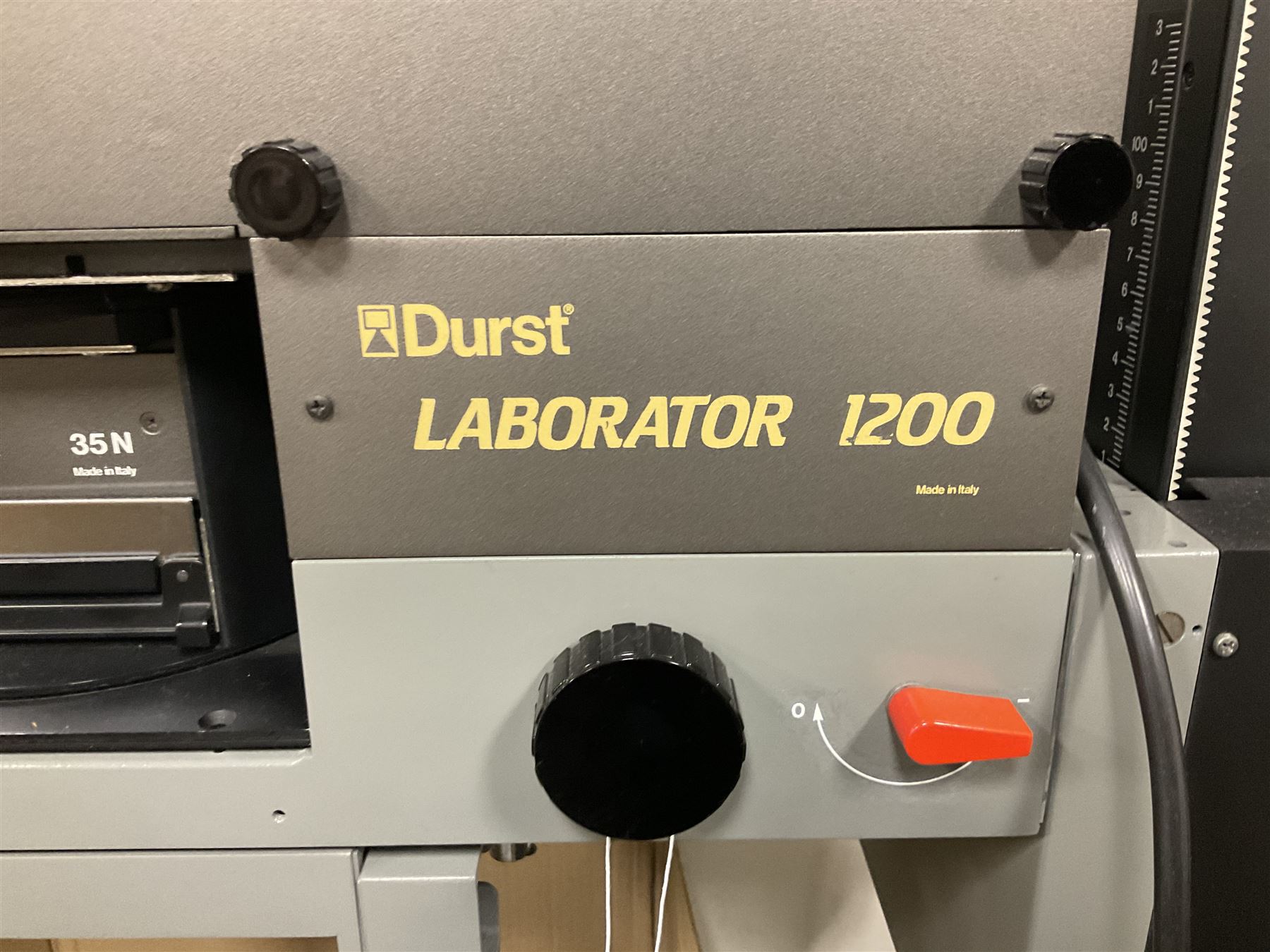  Durst Laborator 1200 5 X 4 Enlarger, together with equipment, to include 'Binema 66 glass masks, Durst Labolus professional LED safelight, lenses, panels etc 