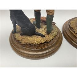 Four Country Artists figures, comprising Shooting figure group by K.Sherwin, Gun dog figure group, First Brace - Labrador and First Brace - Springer, largest H35cm 
