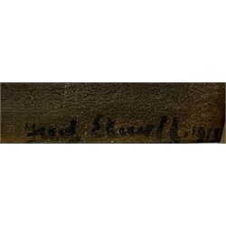 Frederick William Elwell (British 1870-1958): Woodland Waterfall, oil on panel signed and dated 1915, 39cm x 29cm
Provenance: East Yorkshire private collection

