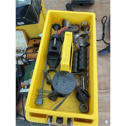 Jigsaw, router and router bit sets with accessories and three stackable step up tool boxes - THIS LOT IS TO BE COLLECTED BY APPOINTMENT FROM DUGGLEBY STORAGE, GREAT HILL, EASTFIELD, SCARBOROUGH, YO11 3TX