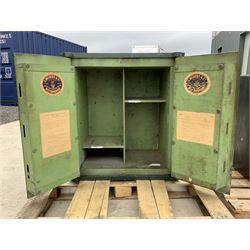 Large Victorian double cast iron safe by Withers of West Bromwich, NO KEYS present, two doors enclosing shelves - THIS LOT IS TO BE COLLECTED BY APPOINTMENT FROM DUGGLEBY STORAGE, GREAT HILL, EASTFIELD, SCARBOROUGH, YO11 3TX