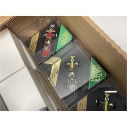 Heritage - thirty-five die-cast model racing cars comprising twenty-five Heritage Formula 1 1:43 scale models including Ferrari, Lotus, Yamaha etc; and ten Special Edition models including Williams Renault Ayrton Senna, David Coulthard and IndyCar, etc with certificates; and a Heritage Classics Damon Hill helmet; all in display boxes, many with original packaging (36)