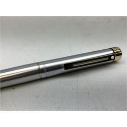 Sheaffer fountain pen in case, together with a silver plated lighter