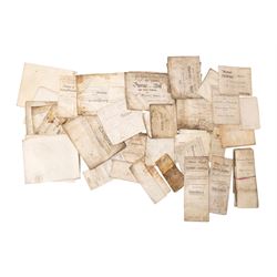 Yorkshire manorial interest - collection of 18th and 19th century vellum and paper court c...