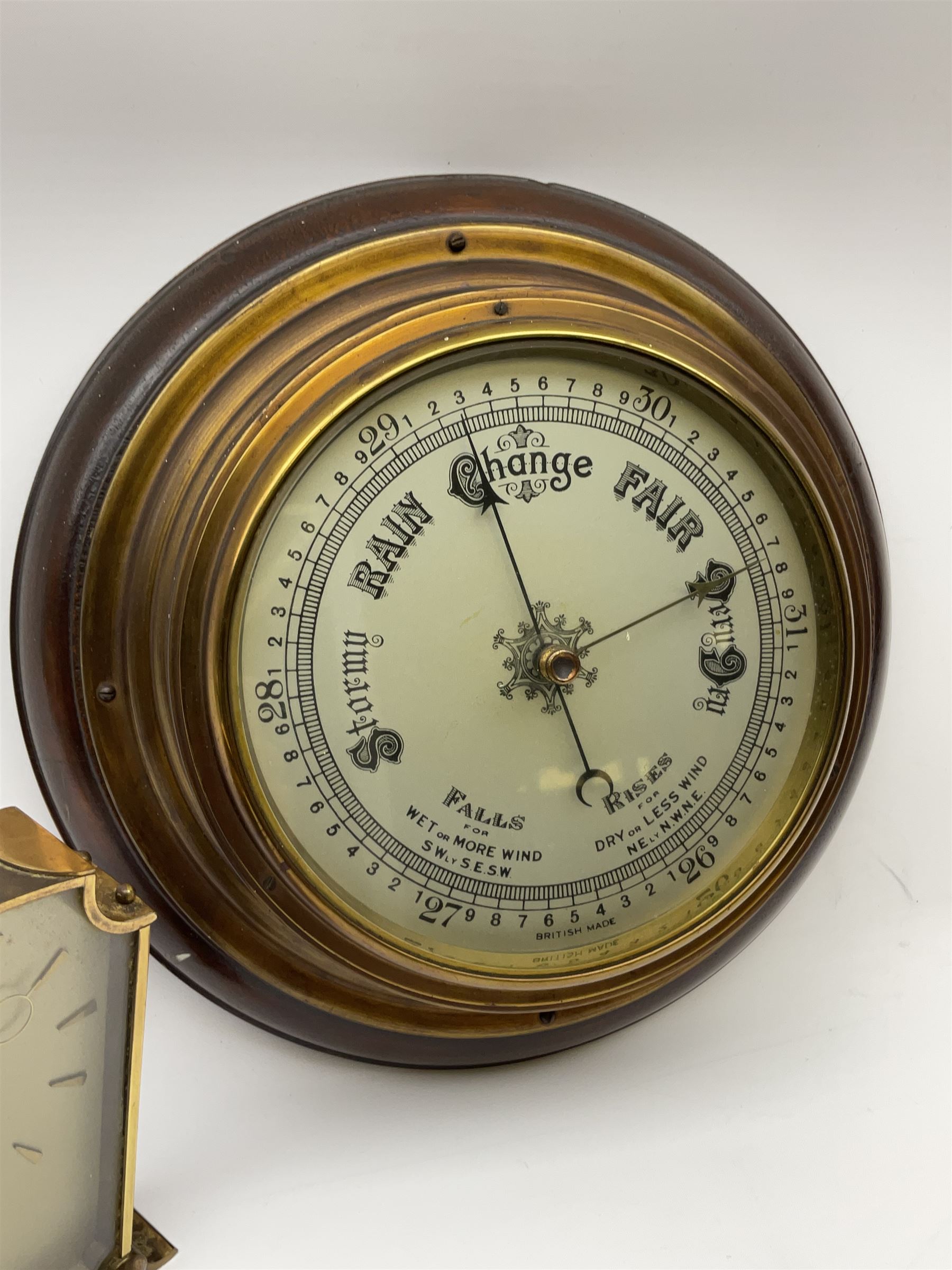 A mid20th century hall barometer with a compensated Aneroid movement