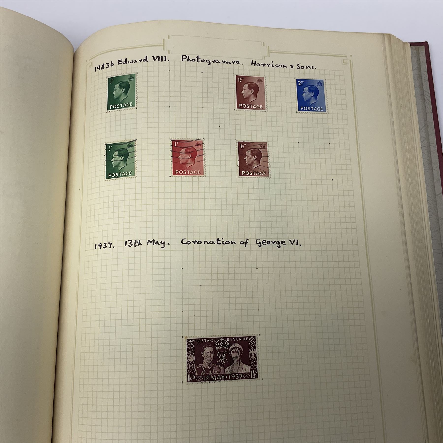 Queen Victoria and later Great British and World stamps, including imperf penny reds, perf penny reds, 1873-80 three pence stamps, 1883-84 two shillings and sixpence, various fiscal and revenue stamps, King George VI ten shilling dark blue used block of four, Aden, Antigua, Australia, Bahamas, Barbados, Basutoland, Bermuda, British Guiana, British Honduras, British Solomon Islands, Burma, Ceylon, Falkland Islands, Heligoland etc