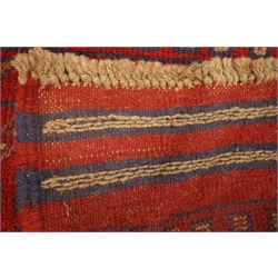  Meshwani red and blue ground runner rug, 253cm x 62cm  