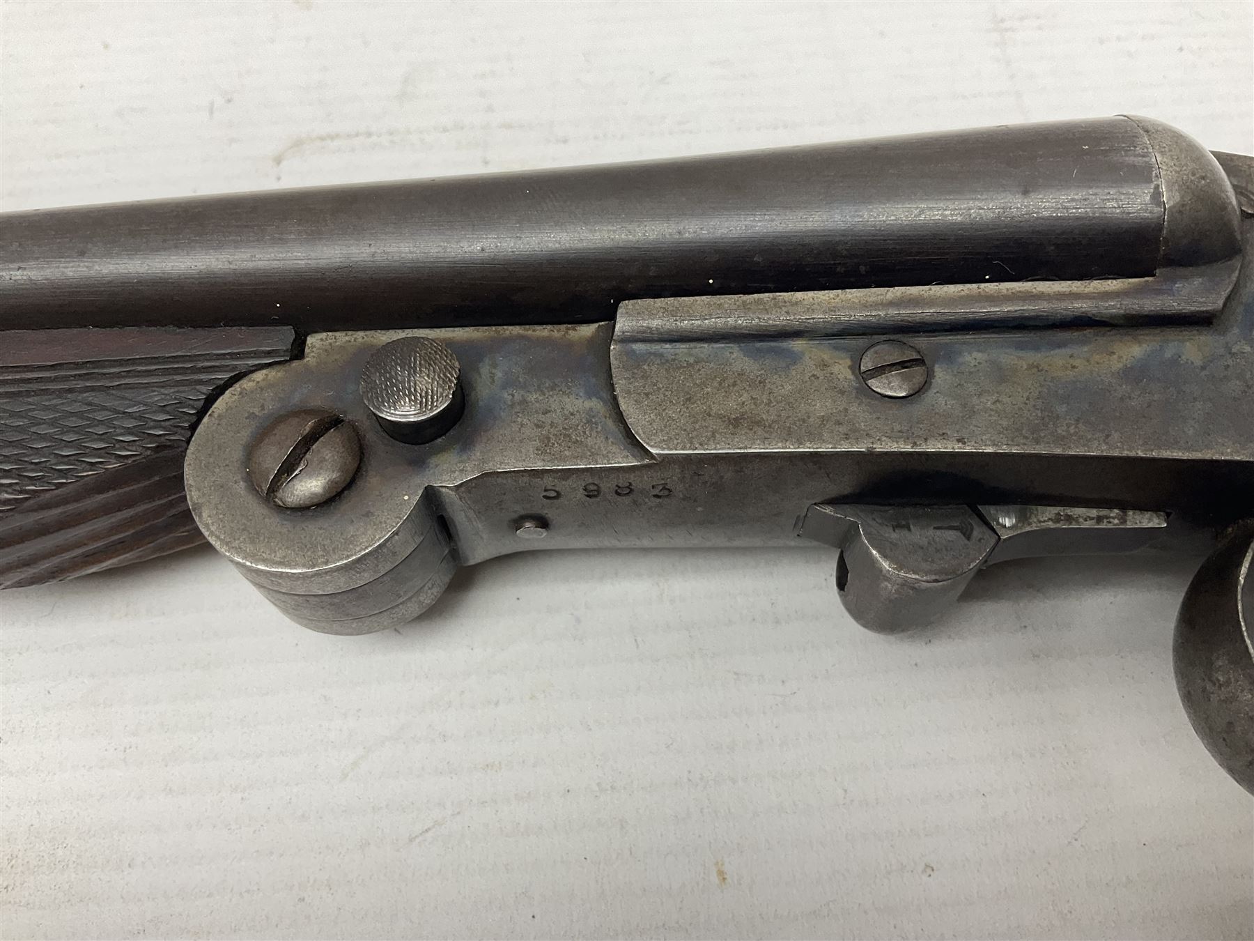 SHOTGUN CERTIFICATE REQUIRED - Belgian .410 folding double barrel hammer shotgun wit 71cm(28