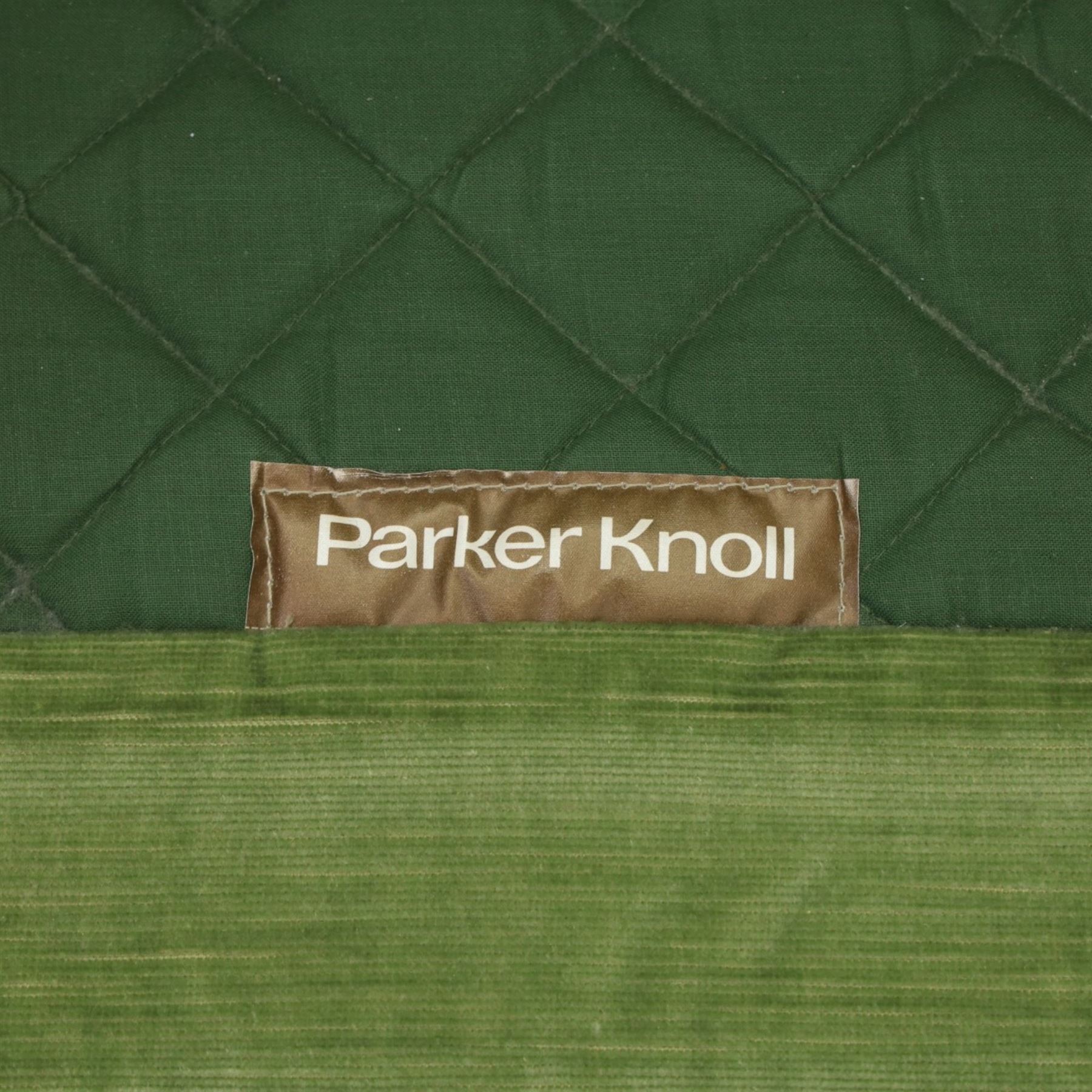 Parker Knoll - 'Froxfield' green armchair with associated stool