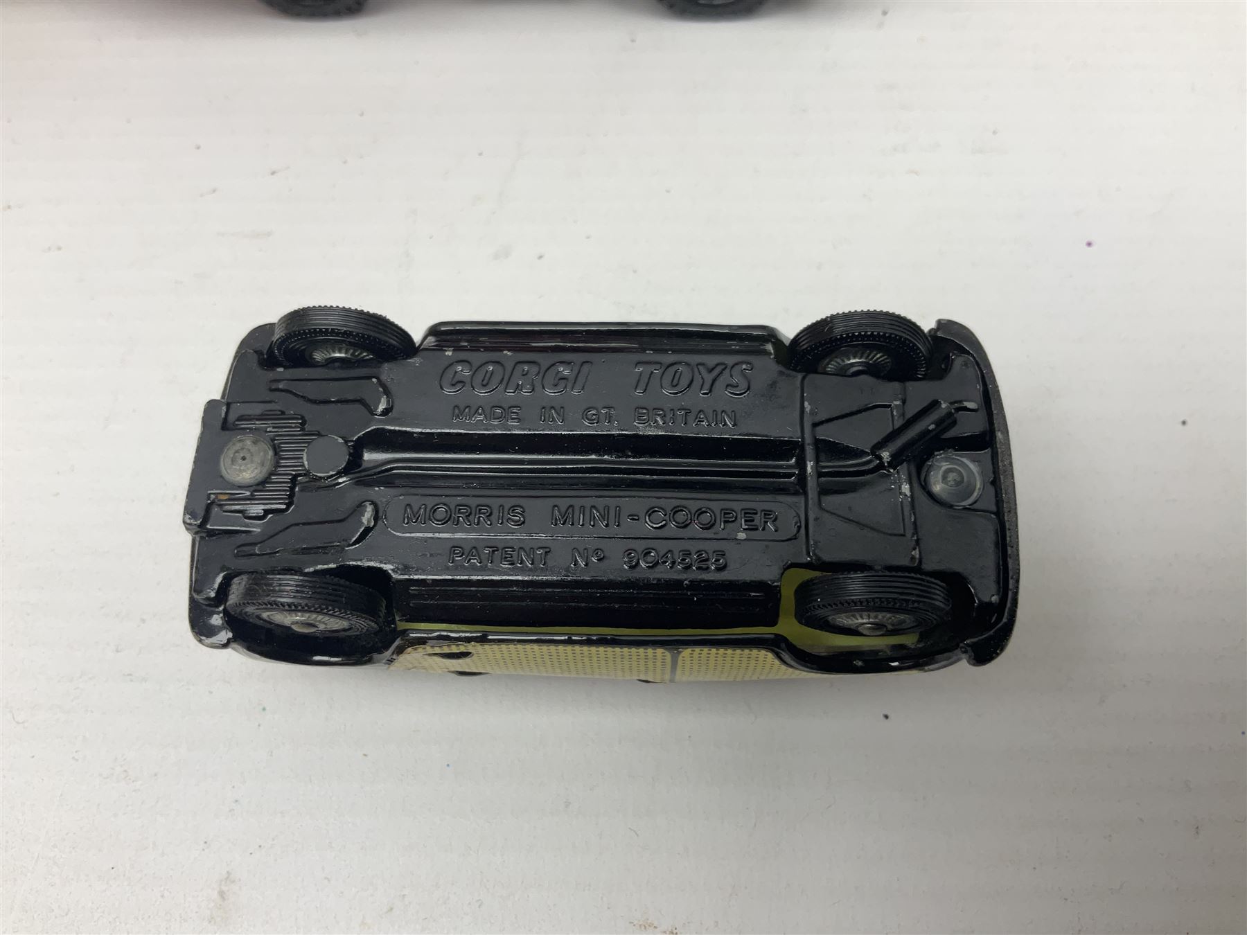 Corgi - Gift Set no.41 comprising Carrimore Mark Iv Transporter, Morris Mini-Cooper, BMC Mini-Cooper S, Morris Mini-Minor, Volvo P.1800 and Sunbeam IMP; missing MGC GT car; in original box 