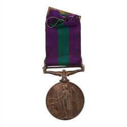 George VI General Service medal with Malaya clasp, awarded t0 4040910 L.A.C. M.N. Swinburne R.A.F 