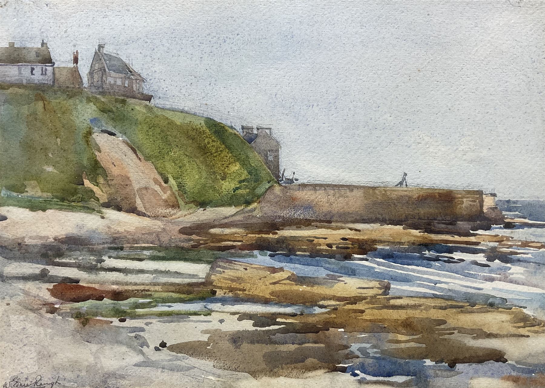 William Ednie Rough (Scottish 1892-1935): On the Coast of Scotland, watercolour signed 25cm x 35cm
