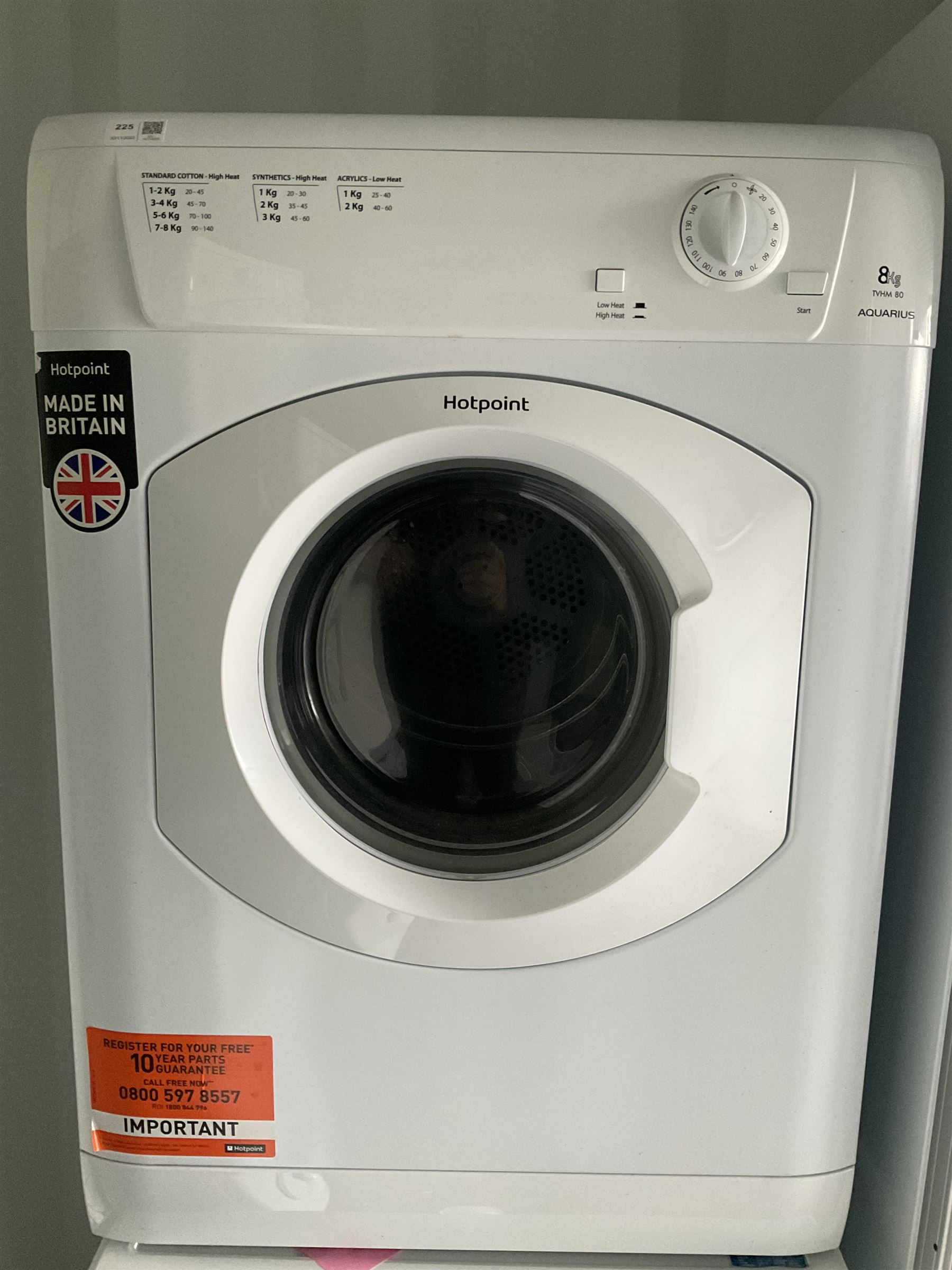 Hotpoint 8kg TVHM 80 tumble dryer  - THIS LOT IS TO BE COLLECTED BY APPOINTMENT FROM DUGGLEBY STORAGE, GREAT HILL, EASTFIELD, SCARBOROUGH, YO11 3TX
