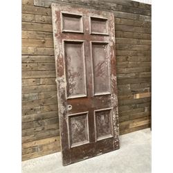 Five 19th century heavy pitch pine six panel doors

226cm x 99cm
228cm x 99cm
228cm x 100cm
228cm x 100cm
228cm x 99cm