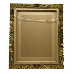 A Maud Parsons (British 20th Century): Yellow Flowers in a Vase, watercolour signed, in ornate hand-carved Florentine gilded frame 47cm x 35cm