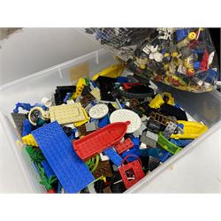 Lego - ten kits comprising Harry Potter Magic Mirror 4702; Extreme Team Rocket Car/Plane 6580; two Adventure Egypt Cars 5918; Adventure Egypt Bi-Plane 5928; Adventure Egypt Tombs and Car 5919 in golden Tutankamun box; Castle Knight with Horse & Cart 6016; Castle Witch & Fireplace 2872; Castle Robin Hood Hideout 6054; and Pirate Ship 6285; together with over 3.5kg of loose animals, characters and bricks etc; all unboxed