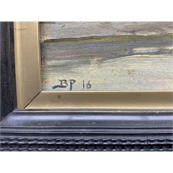 Bertram Priestman RA ROI NEAC (British 1868-1951): 'The Ford', oil on board signed with initials and dated '16, signed and titled verso 20cm x 25cm