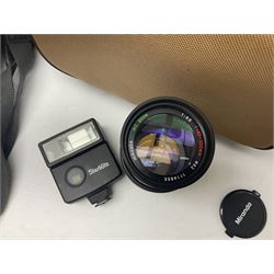 Nikon Coolpix 8700 camera, Sony video camera and Chinon CM-4 camera, with various accessories etc