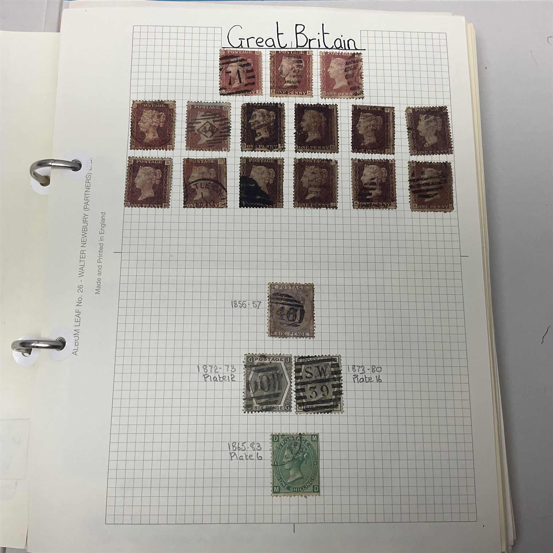 Great British Queen Victoria and later stamps, including imperf penny reds, perf penny reds, half penny 'bantams', small number of stamps on pieces or covers, one penny lilacs with block and pairs, 1883-84 two shillings sixpence, five shillings and ten shillings, various King Edward VII issues,  King George V seahorses etc