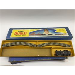 Hornby Dublo - three-rail EDP12 passenger train set with Duchess Class 4-6-2 locomotive 'Duchess of Montrose' No.46232 and tender, two coaches and one length of track, boxed; and three-rail EDP10 passenger set long box with Class N2 0-6-2 tank locomotive No.69567 and track only (2)