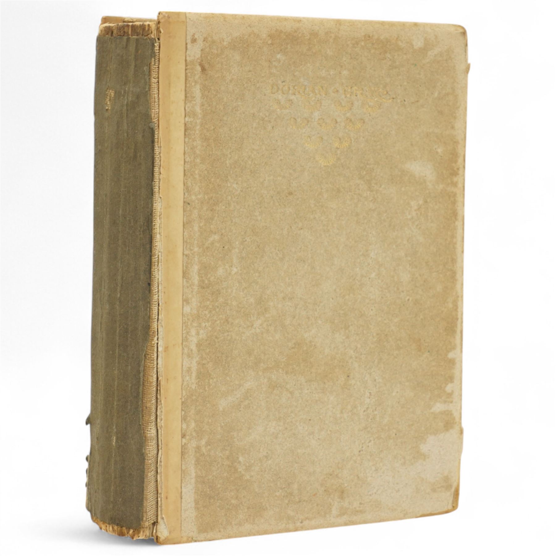 Wilde, Oscar - 'The Picture of Dorian Grey', early edition c. 1895, pub. Ward Lock & Bowden, with misprint 'nd' for 'and' on line 23, page 208, catalogue at end, the cover with card and gilt overlay daisy design by Charles Rickett