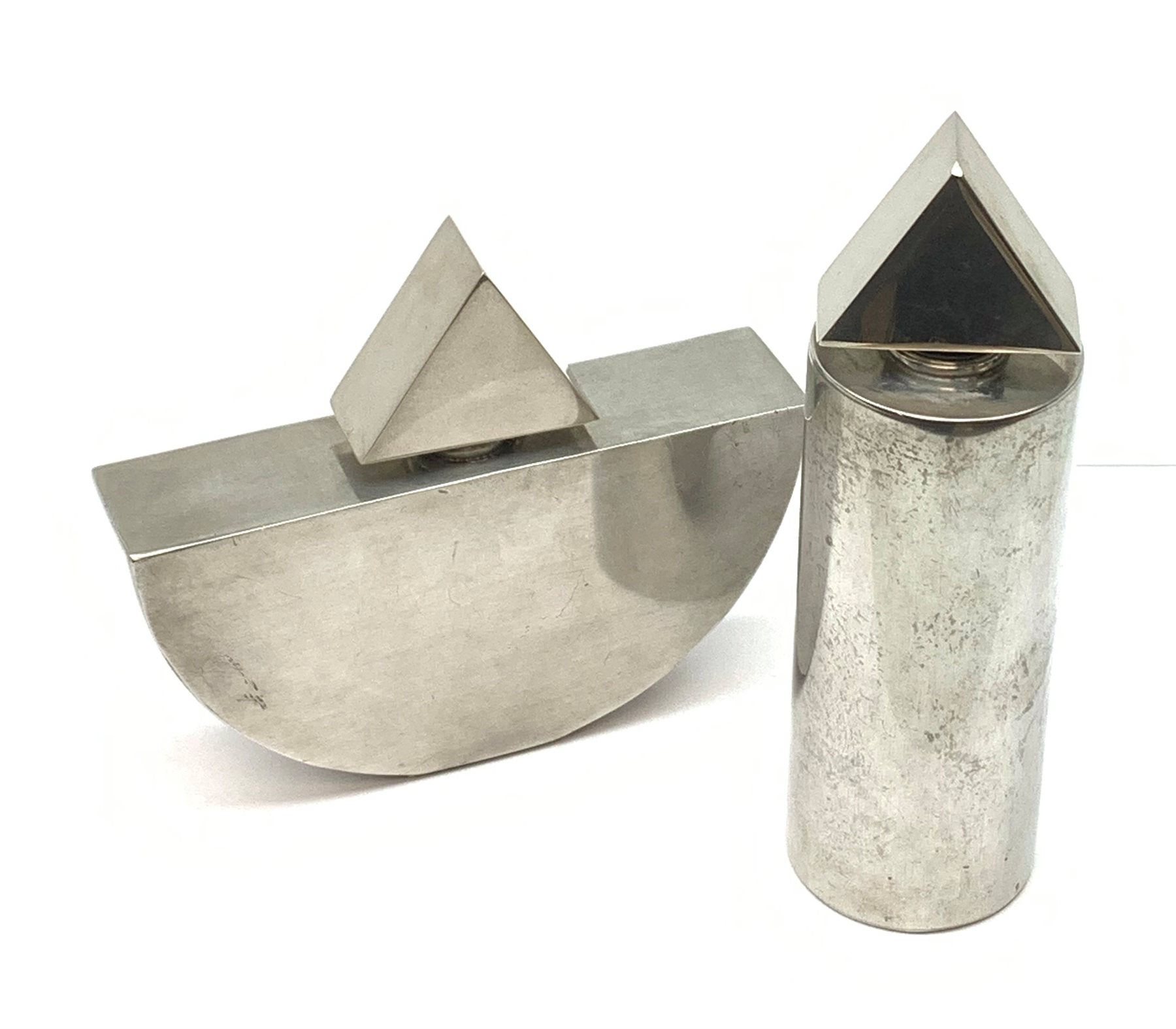 Geometric Flask A pewter hip flask of geometric form | Antiques, Collectables, Ceramics ...