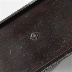 Japanese Meiji period bronze playing card box, decorated with intricate repoussé floral motifs, marked to base