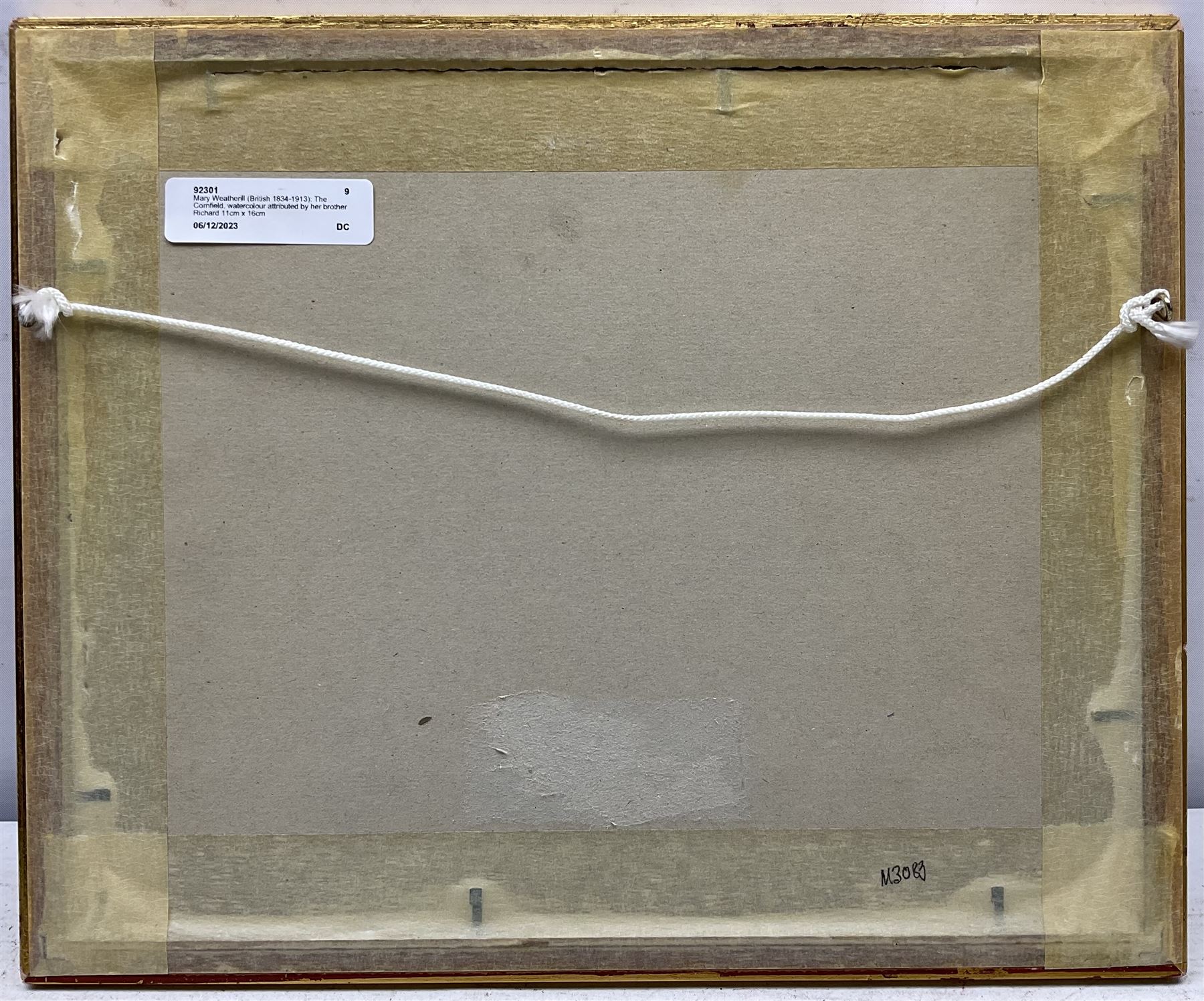 Mary Weatherill (British 1834-1913): The Cornfield, watercolour attributed by her brother Richard 11cm x 16cm