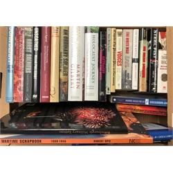  Over fifty books of military and war interest including Brassey's Annual 1968, Jackson Ashley: The British Empire and the Second World War, Kennedy M.P.: Soldier 'I' SAS etc, in two boxes  