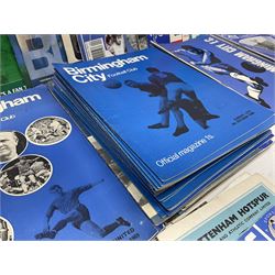 1931 F.A. Cup Final Birmingham City printed silk handkerchief, quantity of Birmingham City football programmes, and Tufty Club silk handkerchief