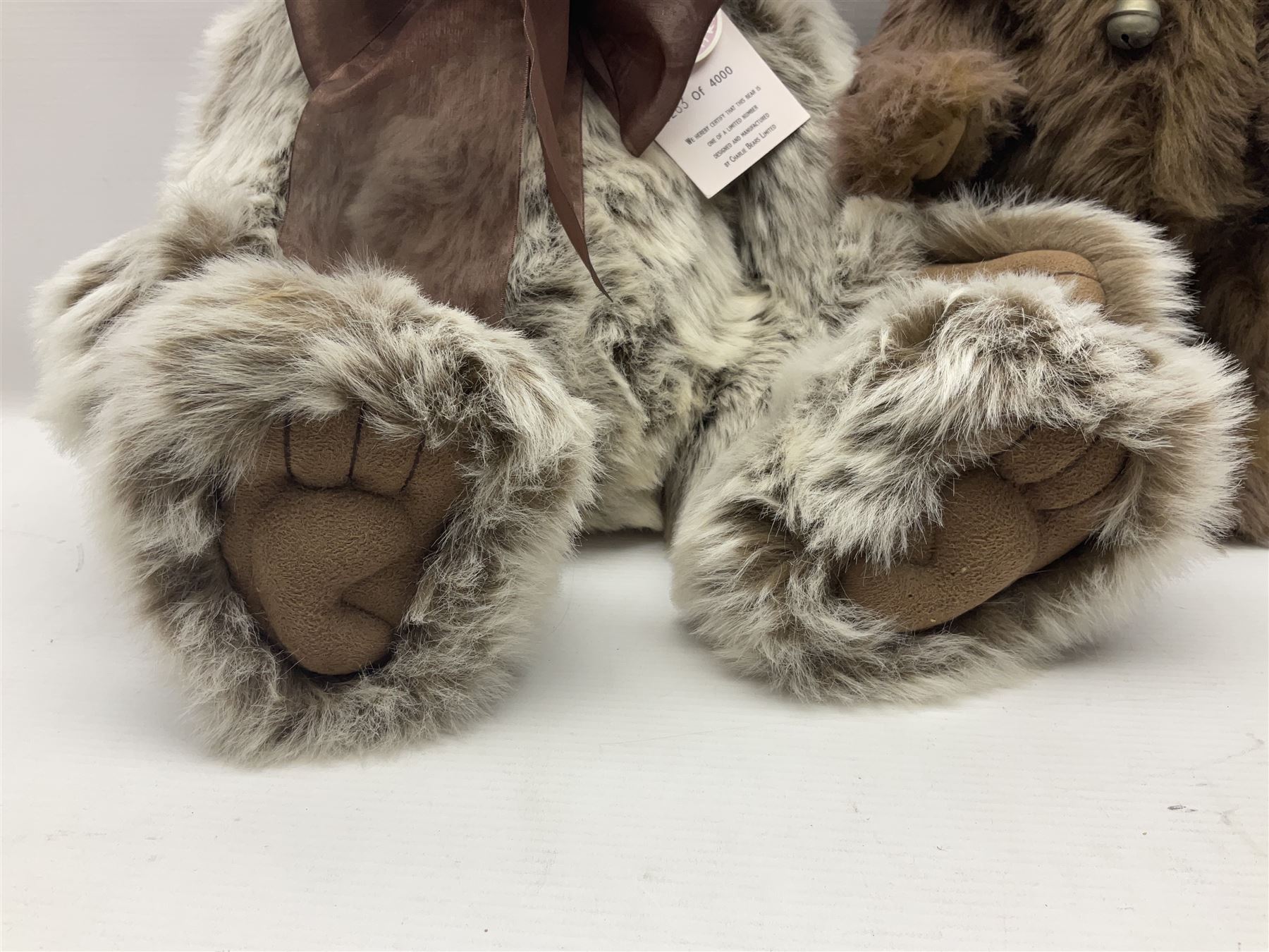 Two Charlie Bears - CB114040B William IV teddy bear, from the 2011 Charlie Bears Plush Collection, limited edition No.3263/4000; H50cm; and CB083796 Kelsey; both designed by Isabelle Lee and with original tags (2)

