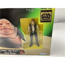 Star Wars - The Power of the Force - Electronic X-Wing Fighter; Rancor and Luke Skywalker; Bantha and Tusken Raider; Jabba the Hutt and Han Solo; and Ronto and Jawa; all in sealed boxes (5)