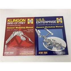 Star Trek collectables to include limited edition 30th Anniversary boxed VHS collectors set no. 002580, and further DVDs, books etc in one box