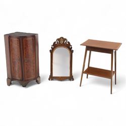Three-piece mixed furniture lot, comprising an Edwardian mahogany occasional table with in...