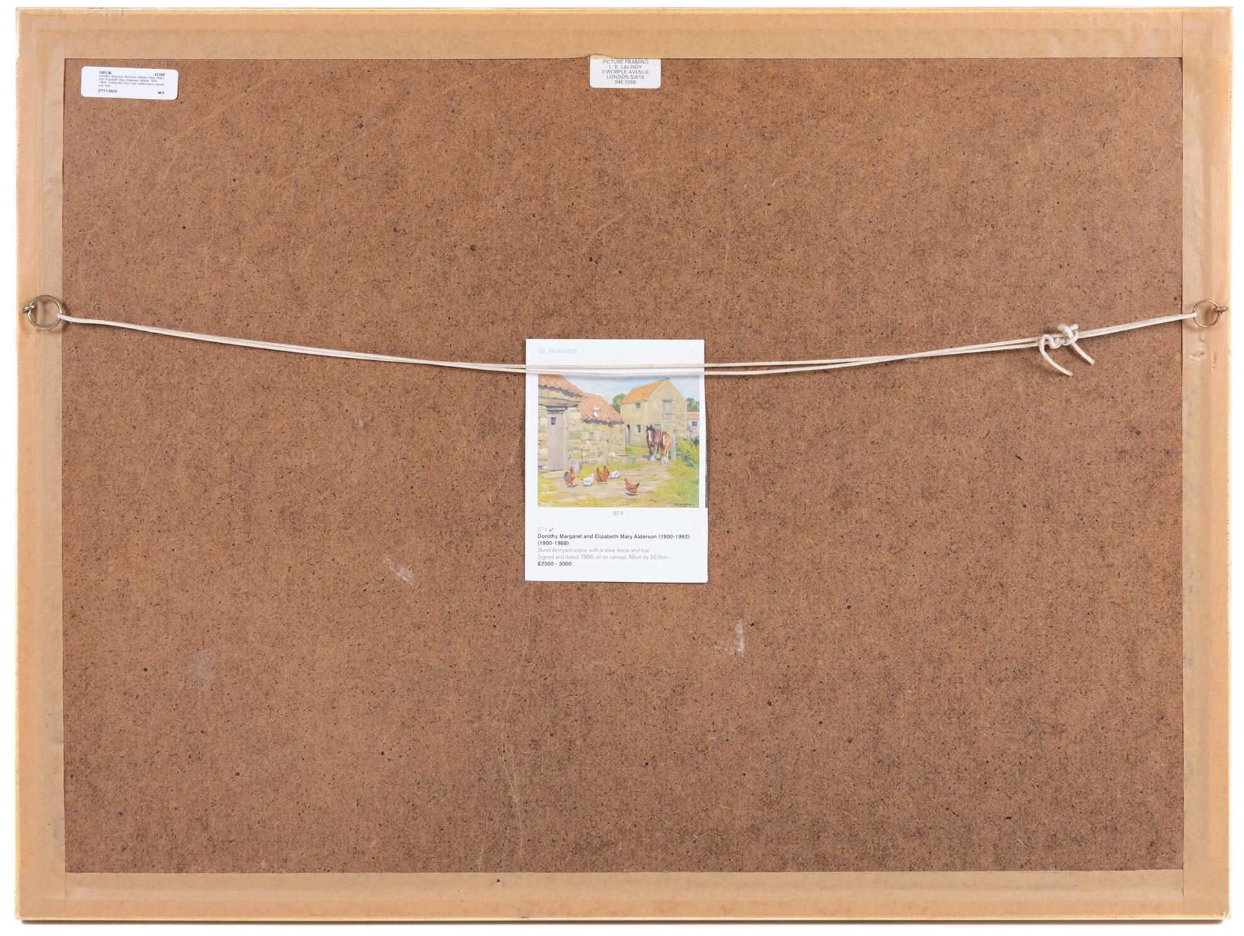 Dorothy Margaret Alderson (British 1900-1992) and Elizabeth Mary Alderson (British 1900-1988): Pulling the Hay Cart, watercolour signed and dated 1977, 36cm x 54cm