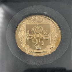 Queen Elizabeth II Isle of Man 2022 'Struck on Her Majesty Queen Elizabeth II's 95th Birthday' gold proof double sovereign coin, cased with certificate 