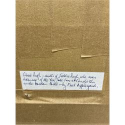 Frederick (Fred) Appleyard (British 1874-1963): Full Length Portrait of 'Cissie Pugh', oil on board unsigned, label verso 26cm x 17cm 
Provenance: Dee, Atkinson & Harrison 29th November 2013 Lot 591