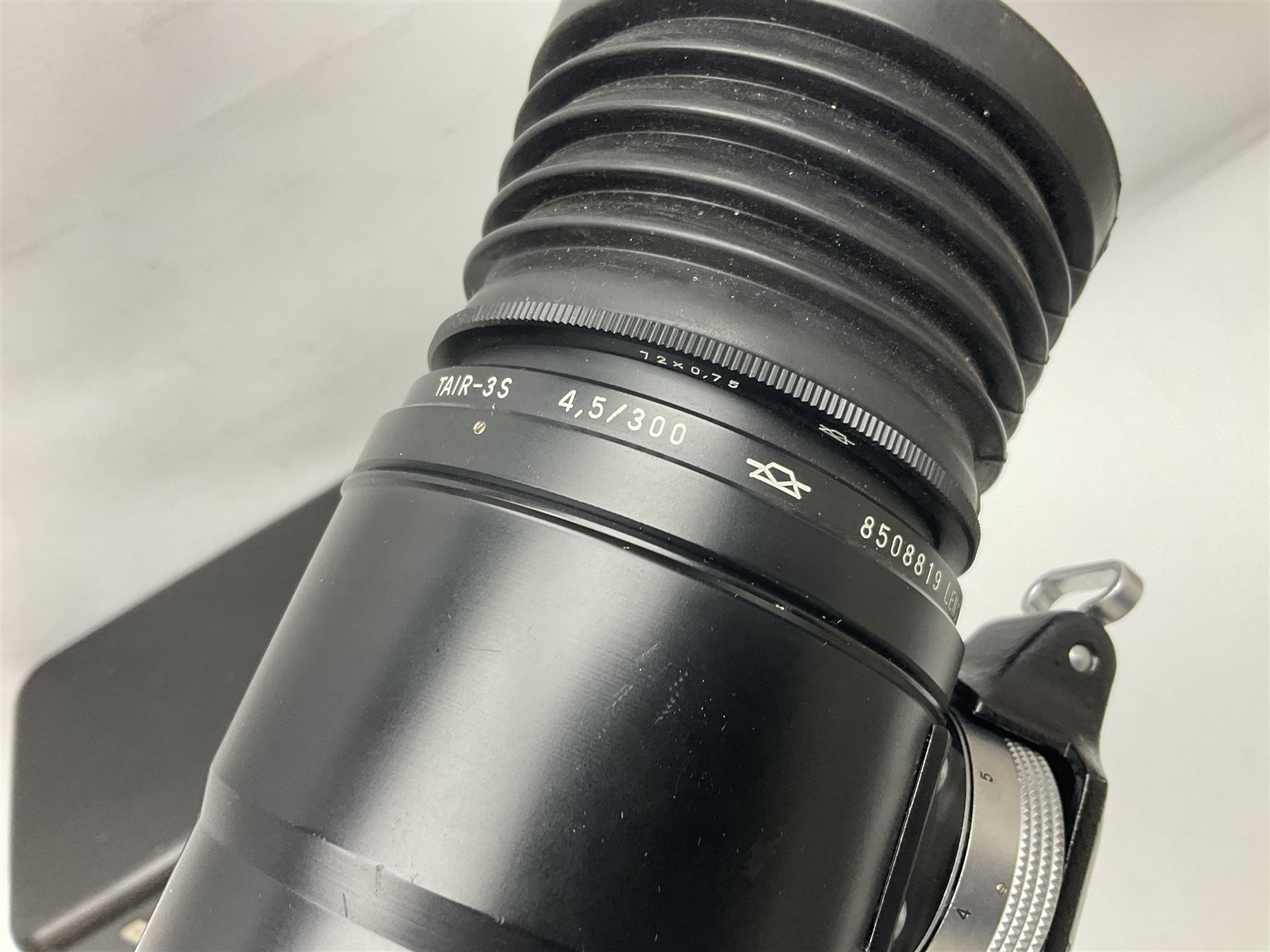 Zenit Photosniper Outfit, to include Zenit E camera body, serial no 80272217, 'Tair-3S 4.5/300' lens serial no 8508819, 'Aico 3x Converter', etc, all in a metal carry case  