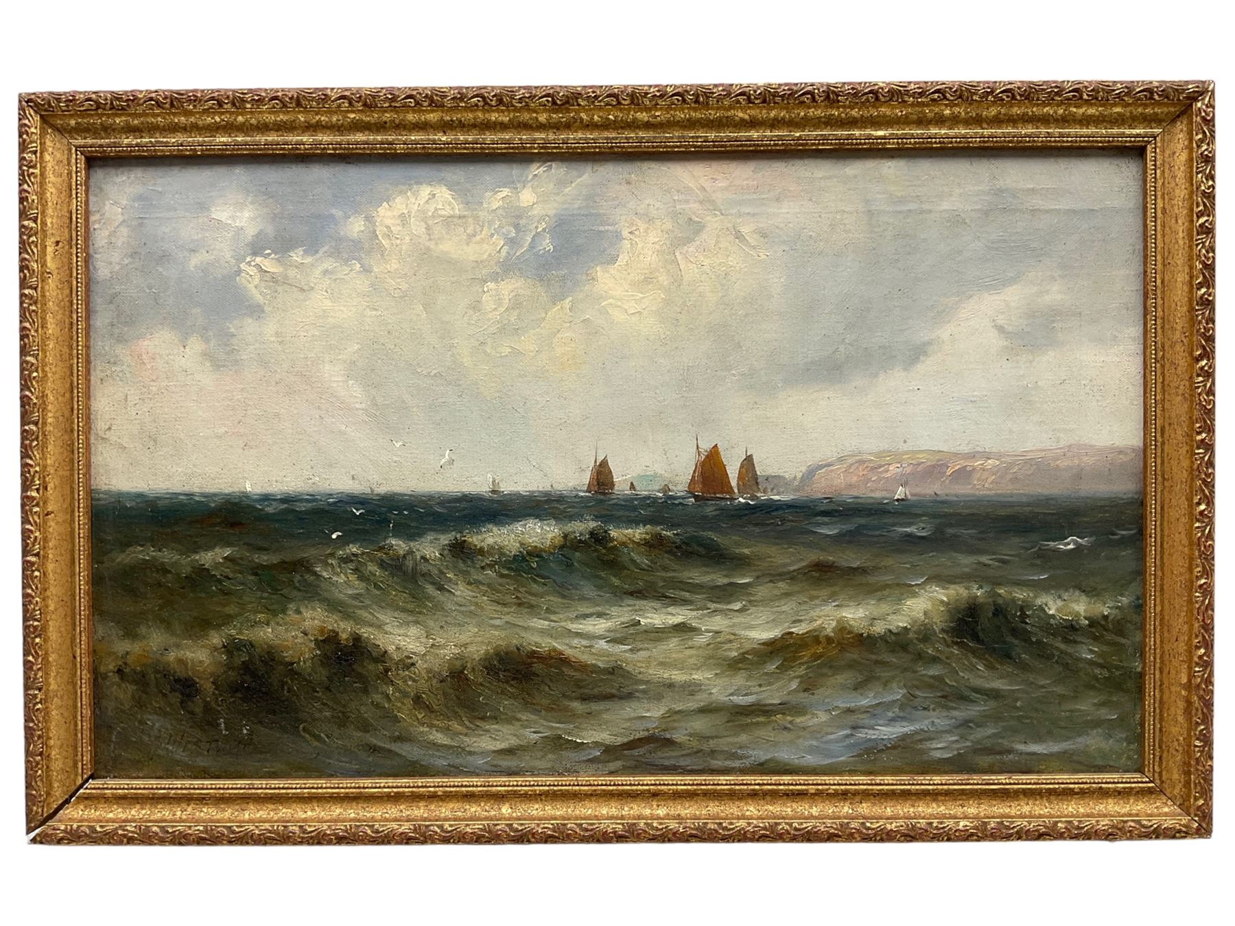 J Westwood (British 19th century): 'Near Llandudno', oil on canvas signed, signed and titled verso 30cm x 50cm