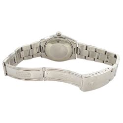 Rolex Oyster Perpetual Air-King Precision gentleman's automatic wristwatch, circa 1958, Ref. 5500, serial No. 368901, silvered dial with baton hour markers, on Rolex Oyster stainless steel strap with fold-over clasp, in Rolex after sales service box