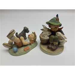 Twenty five Hummel figures by Goebel, to include Little Landscaper, Playmates, Sweet Music, Looking Around etc