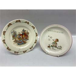 Four pieces of Mabel Lucie Attwell and Bunnykins nursery ware
