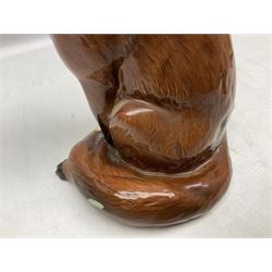 Beswick large fireside fox figure, modelled seated, no 2348, with impressed marks beneath, H31cm