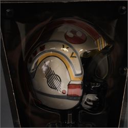 Kotobukiya ARTFX Star Wars Darth Vader EP3 version 1:7 scale pre-painted soft vinyl model kit snap fit model kit, together with two Master Replicas Star Wars scaled replica helmets, Luke Skywalker X-Wing and Stormtrooper, all boxed (3)