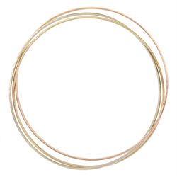 9ct rose, white and yellow gold bangle, hallmarked